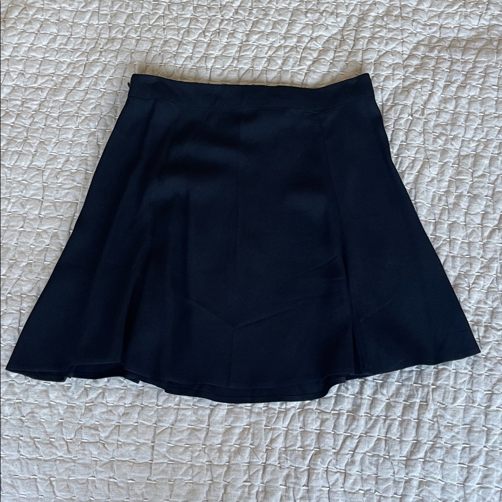 Reformation Black Flounce Skirt